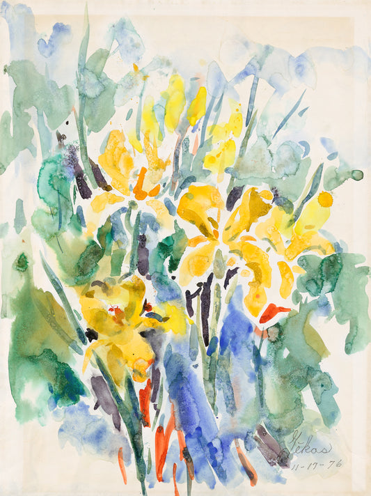 Still life Yellow Irises